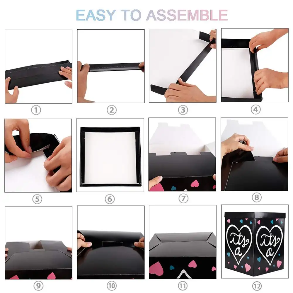 H65b5ecc5338f4e10a9eb46a86cf8e10cM Gender Reveal Helium Balloon Box Baby Gender Surprise